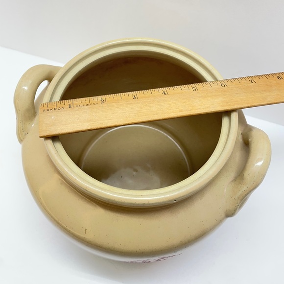 Vintage Hand Painted Flowers Floral Made In USA American Pottery Pot Jar Planter - Picture 4 of 4